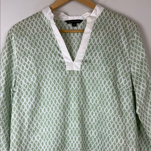 Brooks Brothers Green and White Tunic Top - Picture 3 of 7